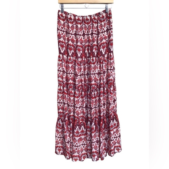 Planet Blue Blu Moon Almost Famous Boho Tiered Maxi Skirt Size Medium New - Picture 3 of 5